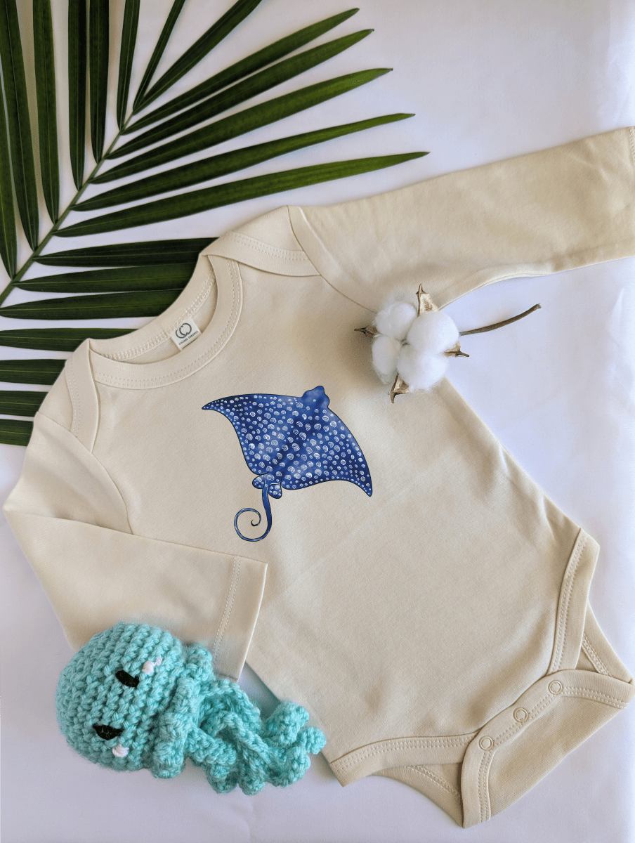 Babies Little Glider Organic Cotton Onesie - Long Sleeve