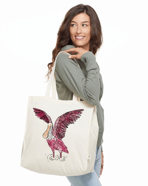 Roseate Reverie Organic Cotton Tote Bag