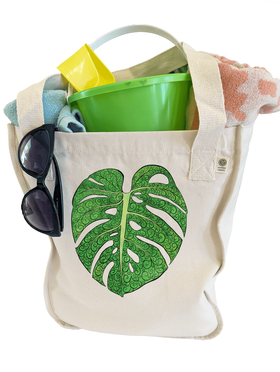 Emerald Elegance Heavyweight Organic Cotton Beach Bag