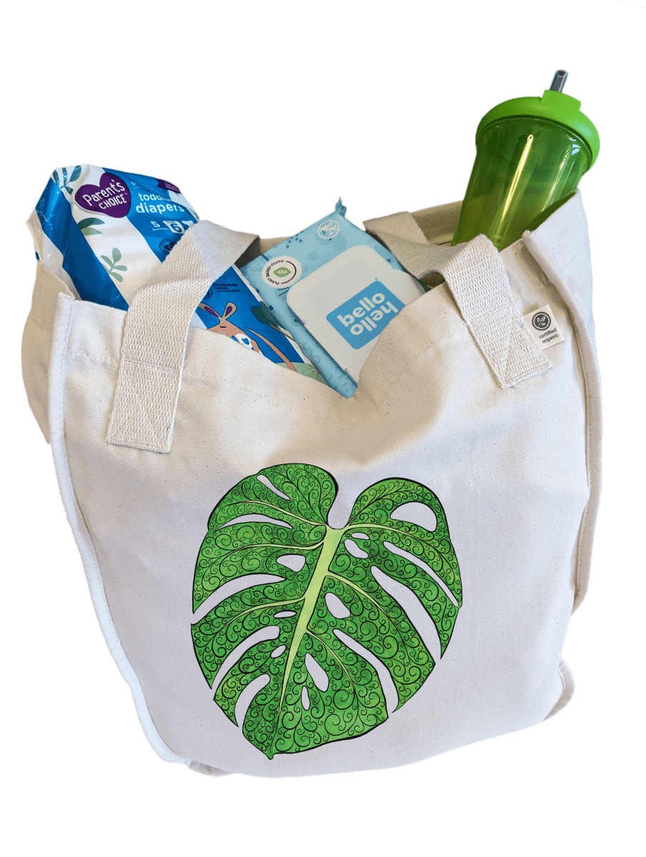 Emerald Elegance Heavyweight Organic Cotton Beach Bag