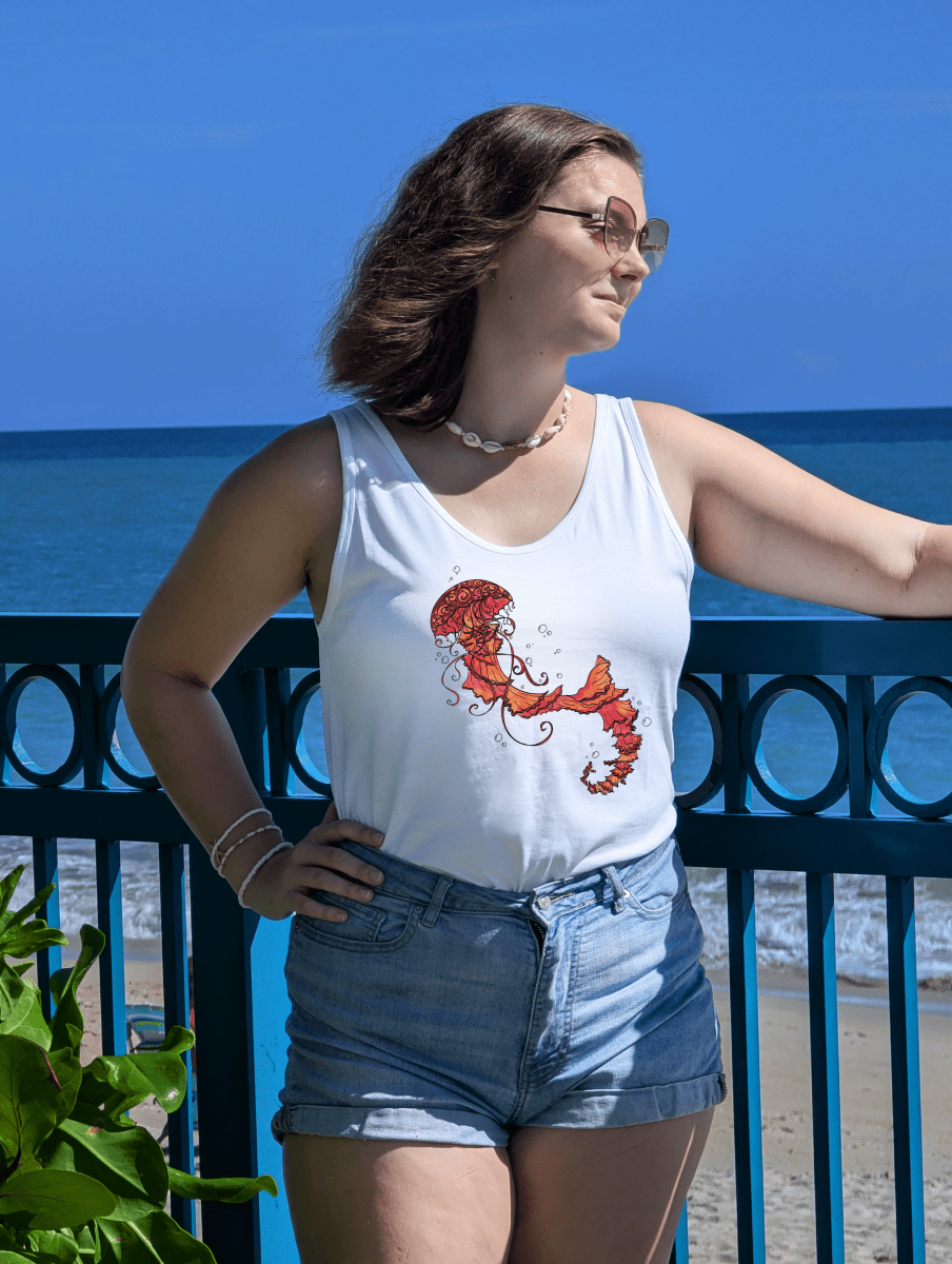 Womens Jellyfish Organic Cotton Tank