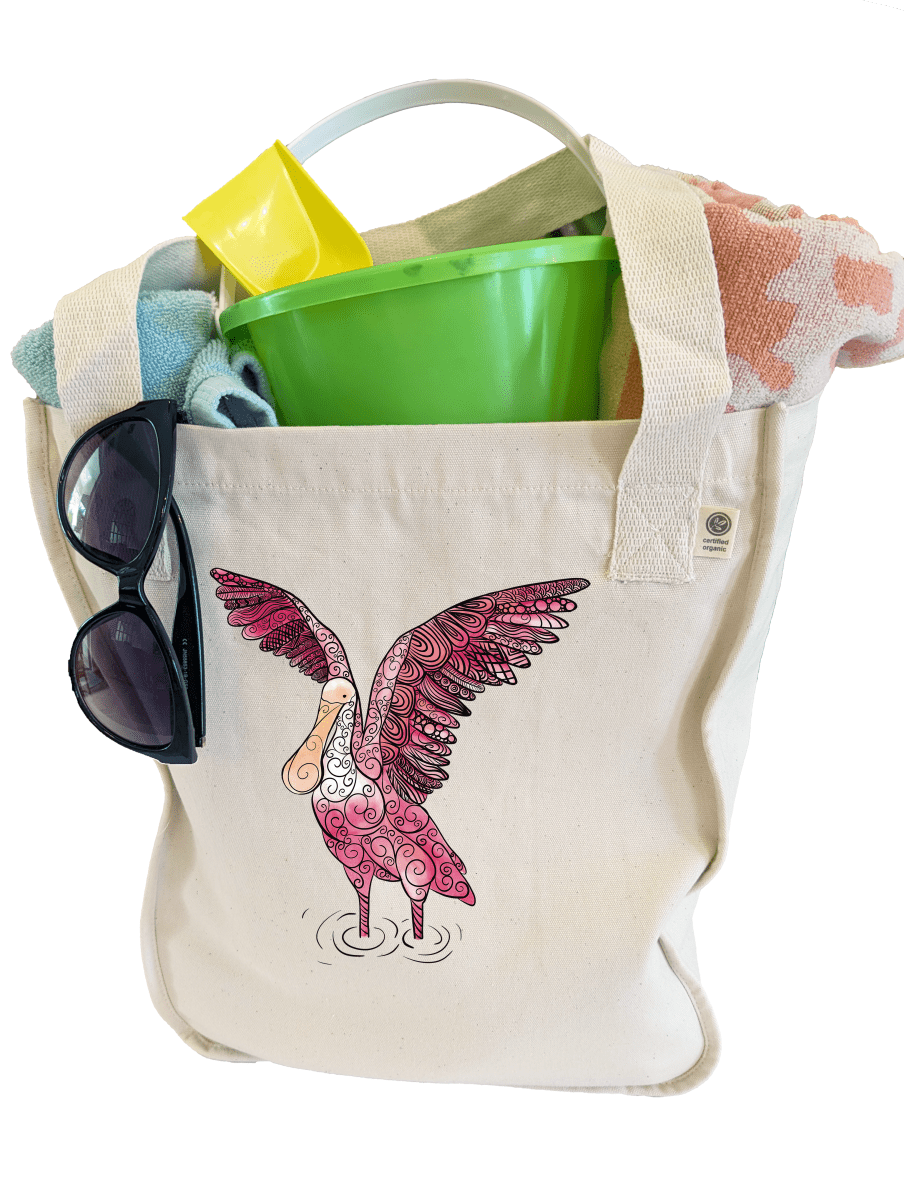 Roseate Reverie Heavyweight Organic Cotton Beach Bag