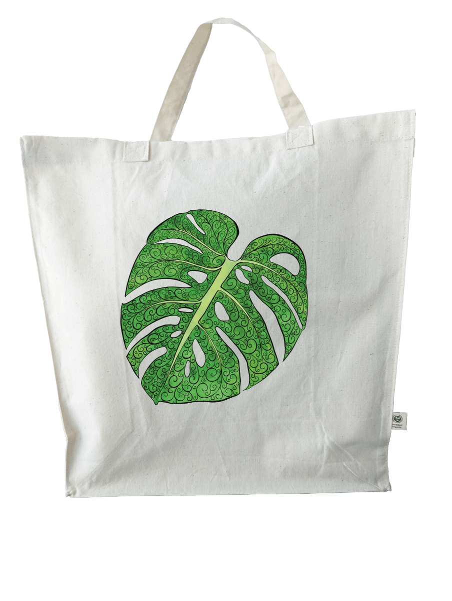 Emerald Elegance Organic Cotton Tote Bag